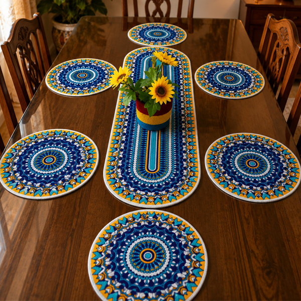 7 Pcs Table Runner Set
